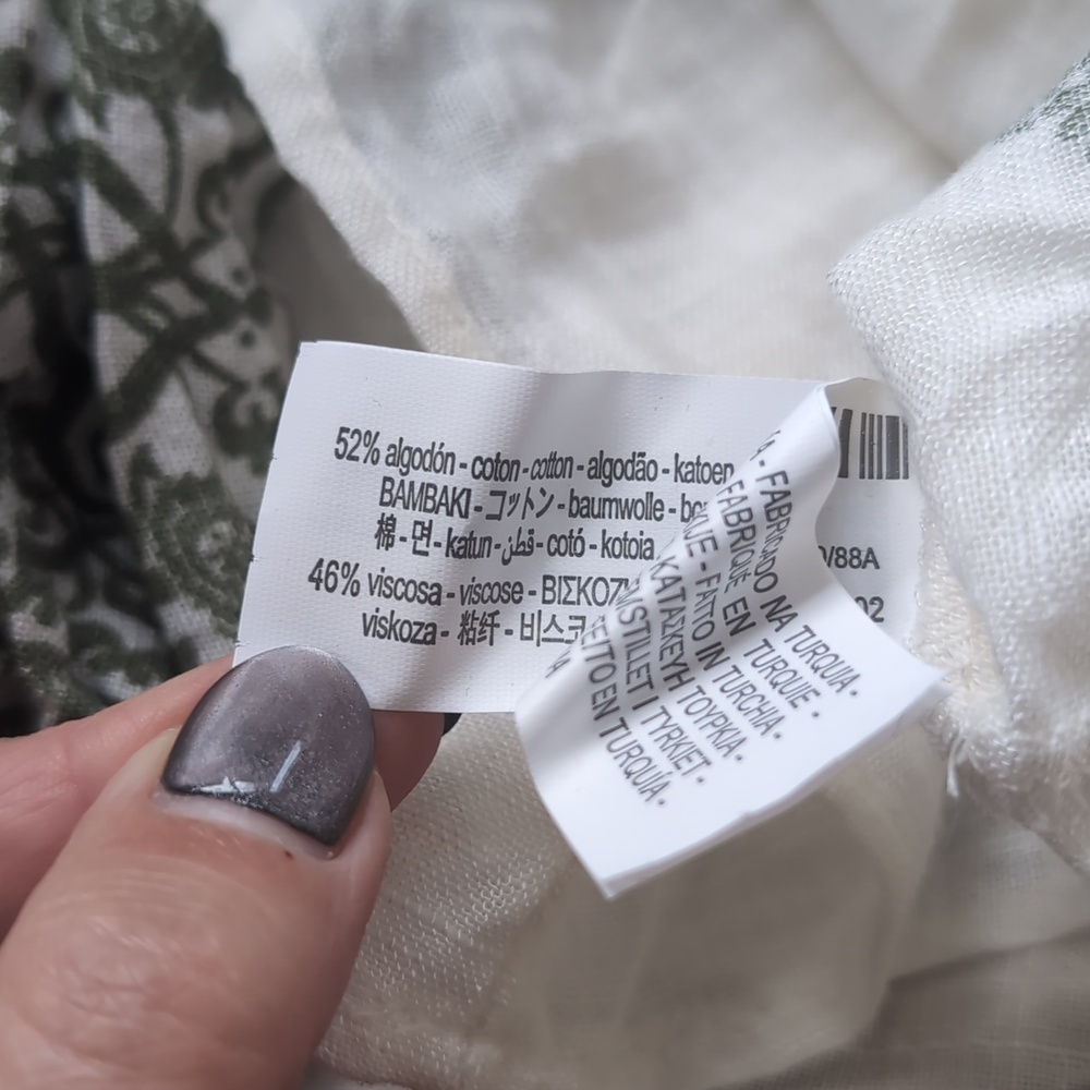 Zara Boho Printed Blouse With Tassels - Picture 11 of 11